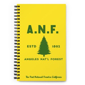 ANF 1892 spiral notebook with yellow cover