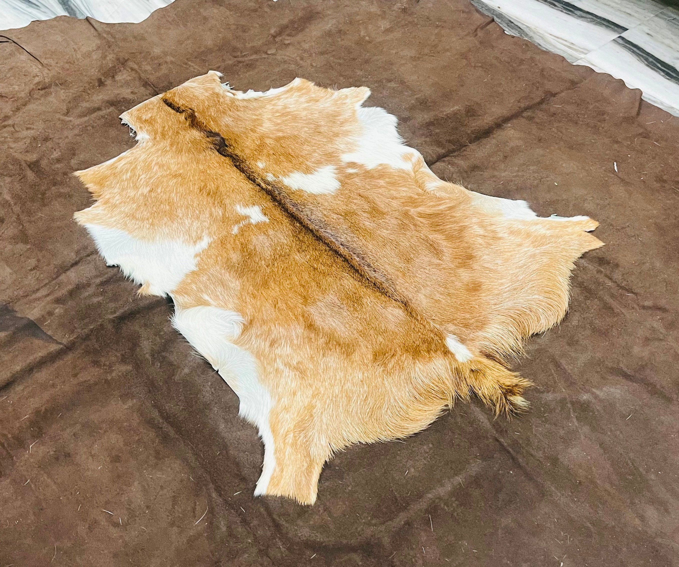 Goat Hide Rug: Scandinavian Shag Rug, Gothic Home Decor (3x2 Ft) - Etsy