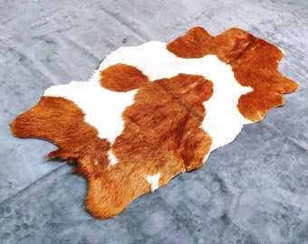 Goat Fur Rug, Scandinavian Shag Hide, 3x2 feet Approx