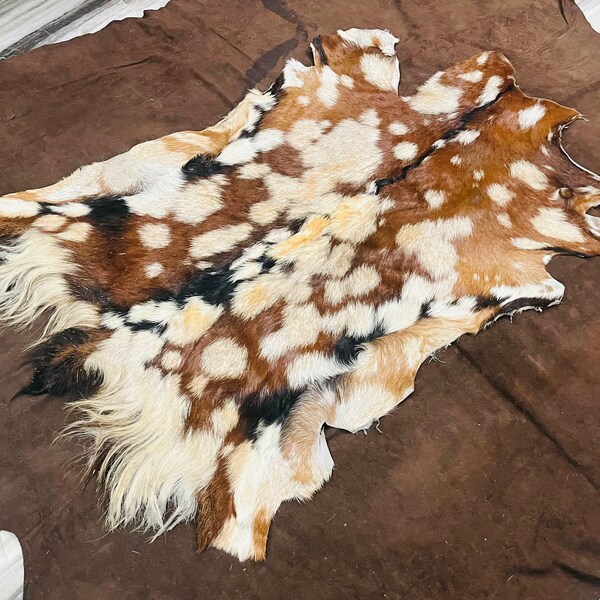 Animal Hide Ottoman Etsy