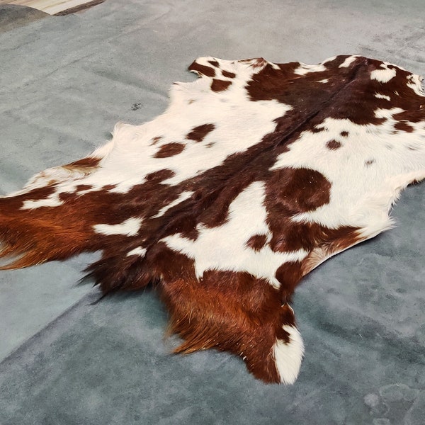 Goat Hide Fur, Scandinavian Rug, Geitenleer, Ziegenleder Teppich, 3x2 feet Approx