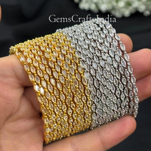 Indian CZ Bangles/Bracelets American Diamond Bangles/Cubic Zirconia Bangles/Bracelets for Women /Indian wedding/bridal jewelry Set of 12 pcs