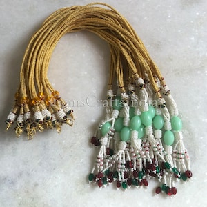 Corda indiana per collana con cordino regolabile multicolore, con chiusura a scatto, collana Dori fatta a mano, confezione da 12 pezzi