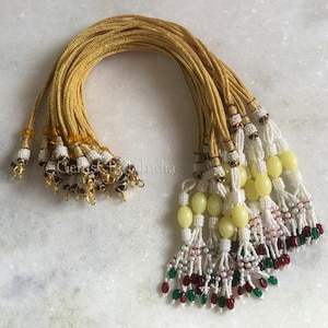 Corda indiana per collana con cordino regolabile multicolore, con chiusura a scatto, collana Dori fatta a mano, confezione da 12 pezzi