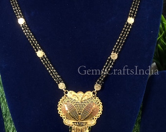 Indian Mangalsutra/ Gold plated Mangal sutra/ Matt Finish Mangalsutra/Indian Jewelry/Wedding Bridal Mangalsutra/South indian Jewelry