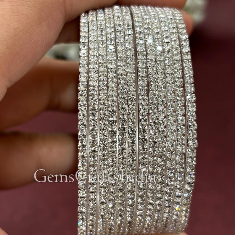 Indian Silver Finish Bangles Set/ Bollywood Style Bangle/ American ...