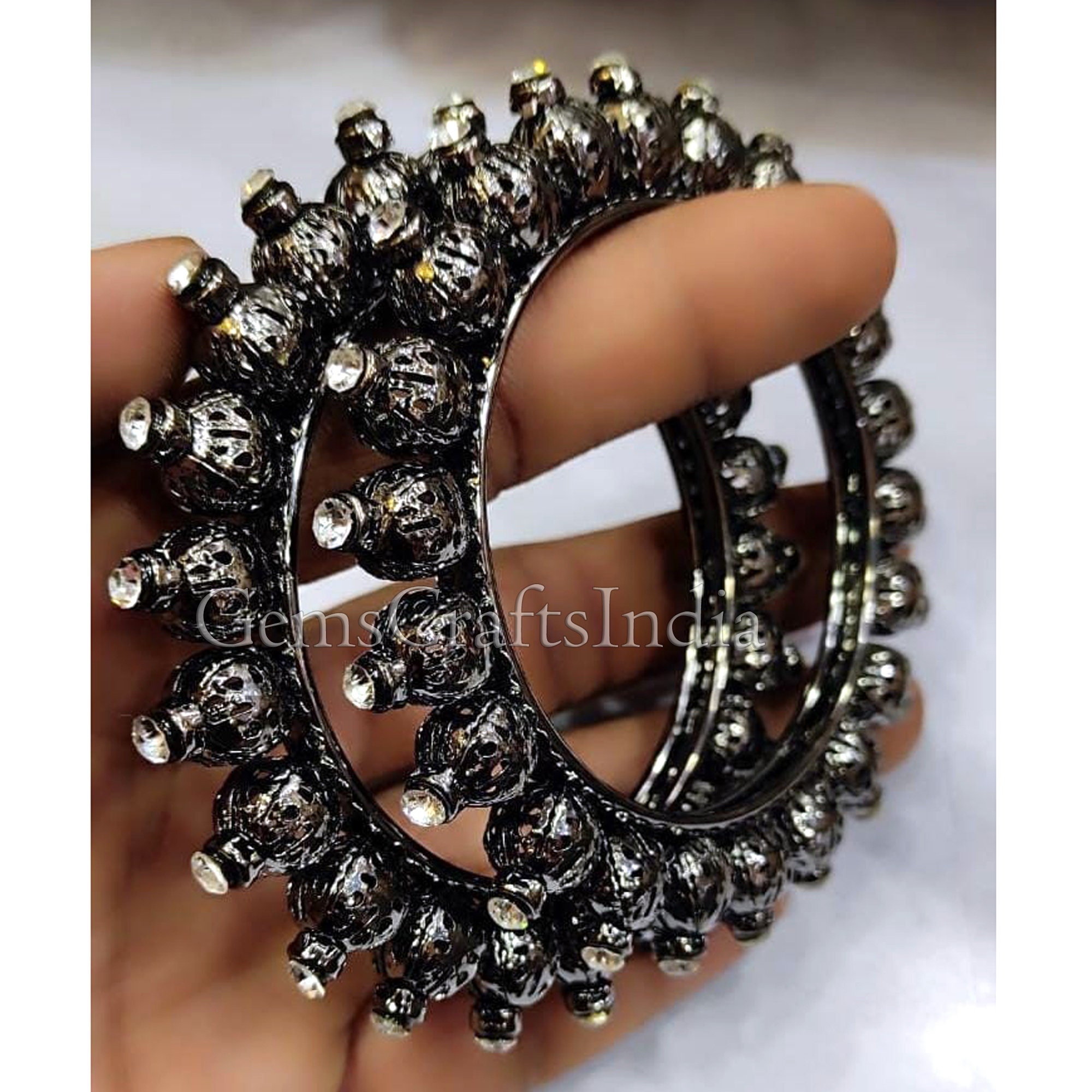 Antique Black Finish Bangle/Bracelet/Indian Wedding Bangle/Antique Bangles/Bridal Bangles Set/Traditional Handmade Bangle for Women/Girls