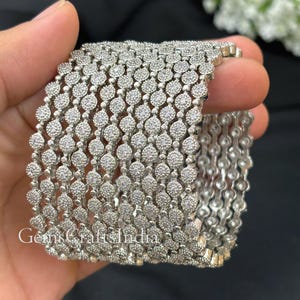 CZ Diamond Bangles Bracelet/American Diamond Bangles Set/ Indian Bangle/Indian Jewelry/Silver Kada/Bridal Wedding Jewelry/Pack of 12pcs