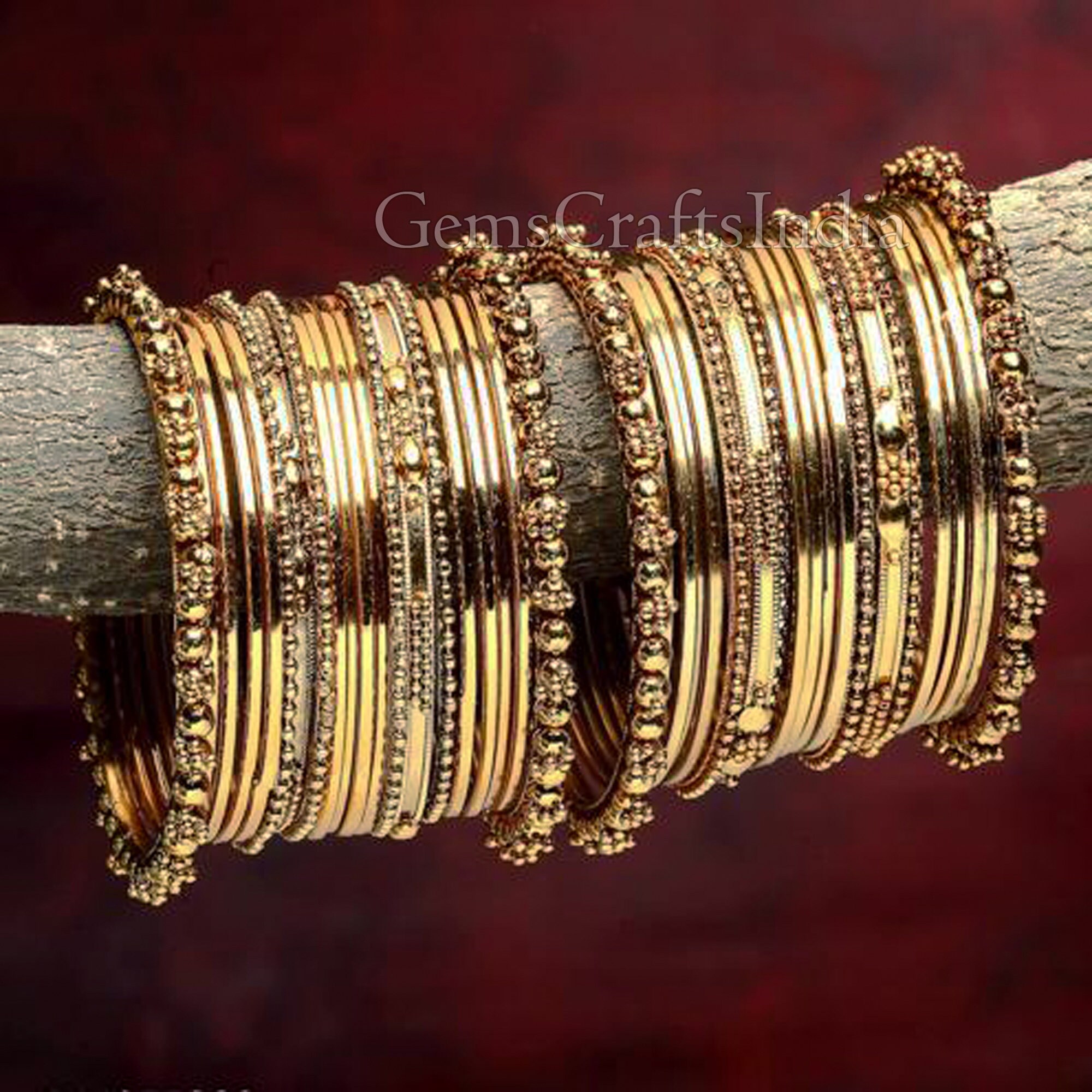 Antique Gold Plated Bangle Bracelet Oxidized Gold Bangle Set Indian Ethnic Bangle Antique Bangles Traditional Handmade Bangle for Women