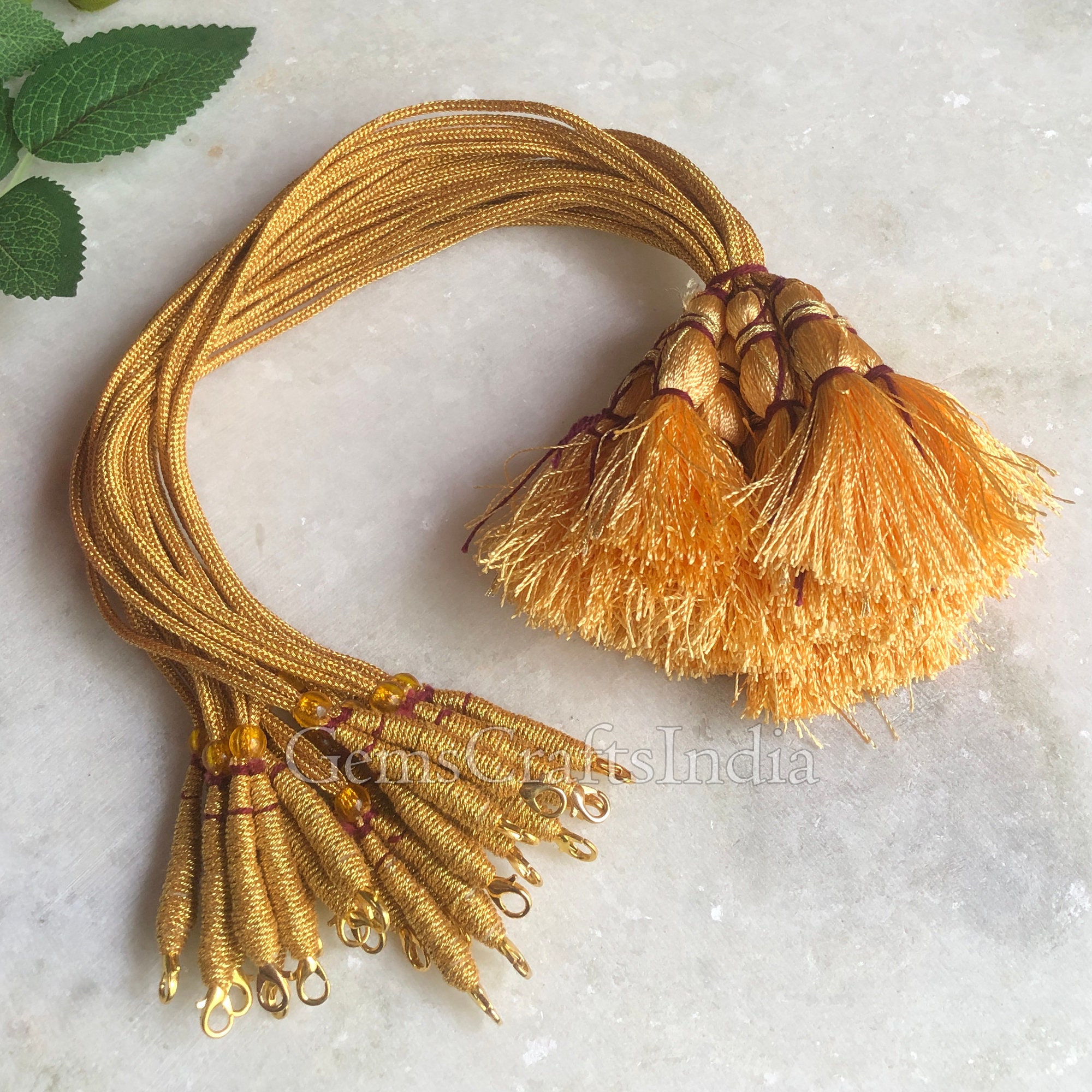 Indian jewelry バックル　※ジャンク Indian Back Rope Hook Gold Color Dori/ Adjustable Handmade