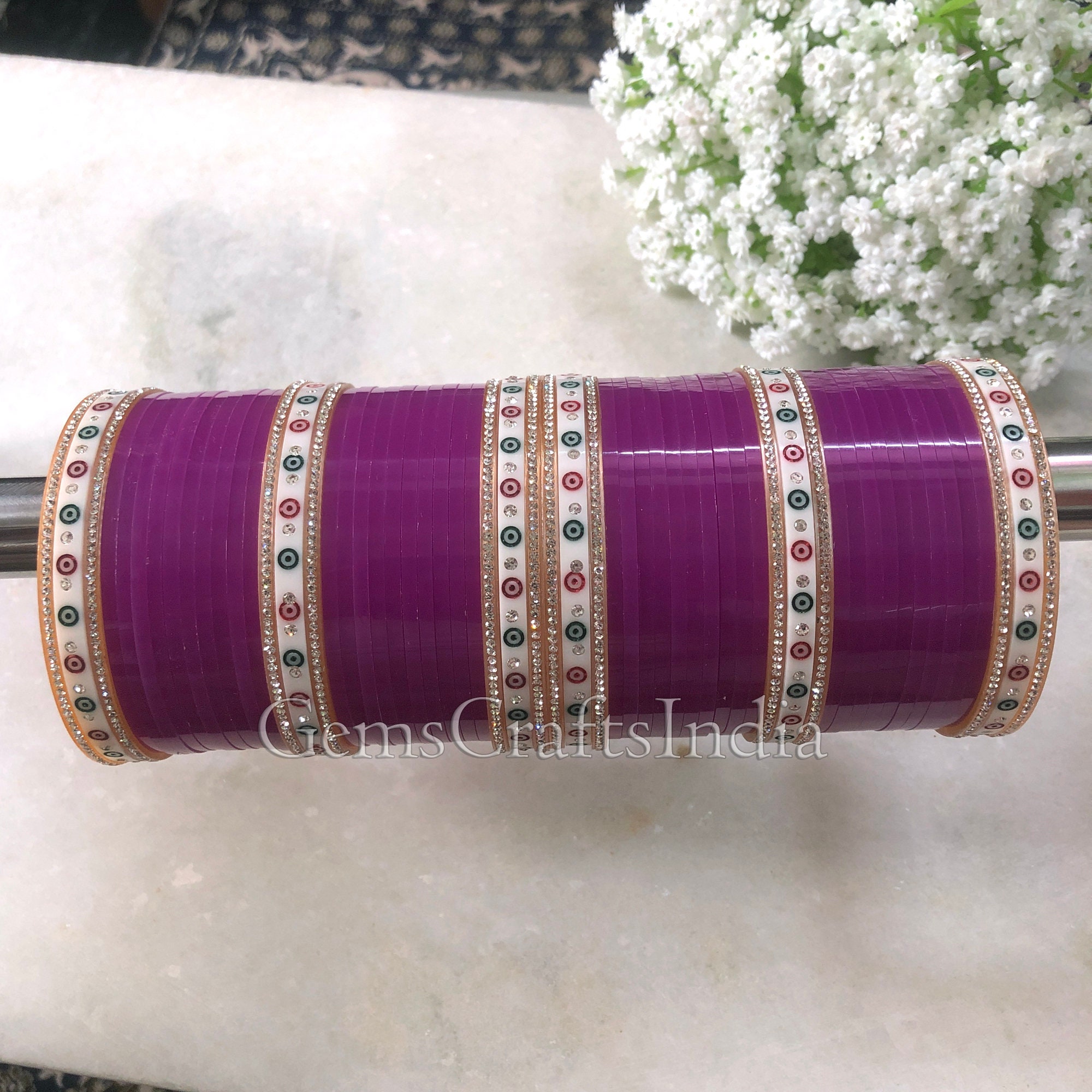 アクセサリー churara Indian Chura Bangle Set/traditiona Bridal Choora Punjabi Chura