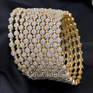 CZ diamanten armbanden armband/Amerikaanse diamanten armbanden set/Indiase armbandsieraden/gouden afwerking armband/bruiloftssieraden/cadeau voor haar/verpakking van 12 stuks