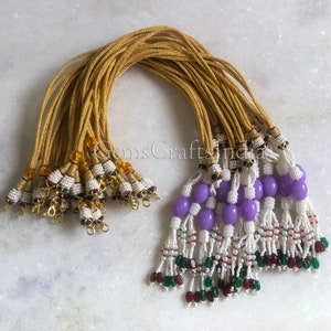 Corda indiana per collana con cordino regolabile multicolore, con chiusura a scatto, collana Dori fatta a mano, confezione da 12 pezzi