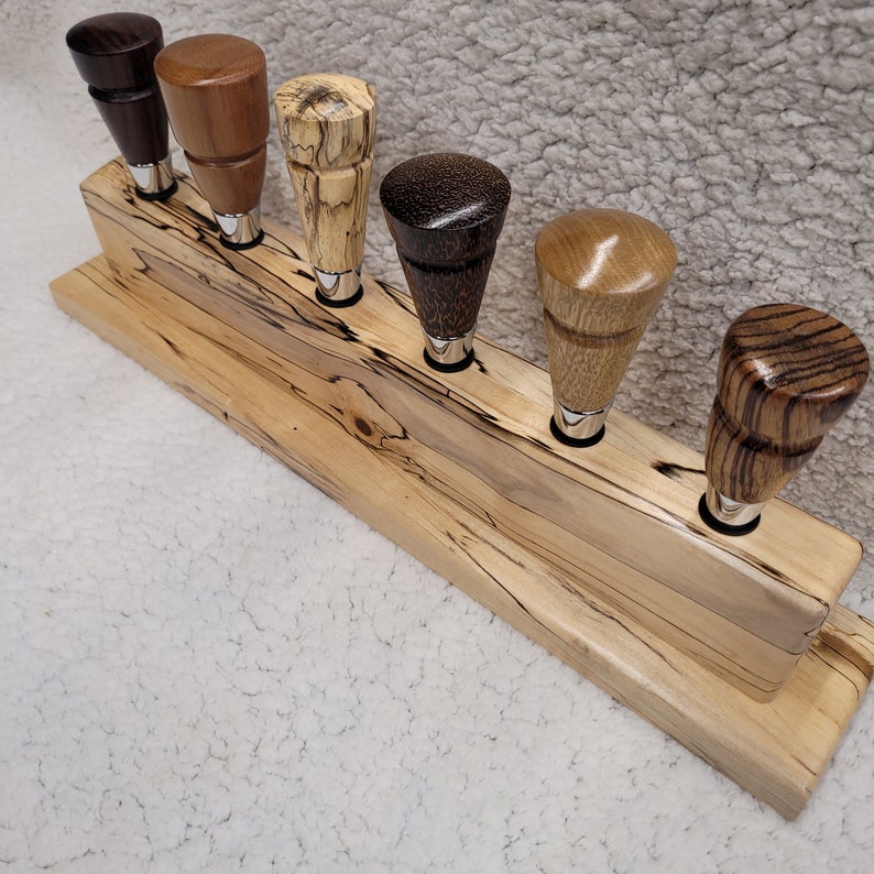 Wine Bottle Stopper Display Stand Made With Exotic Wood Etsy
