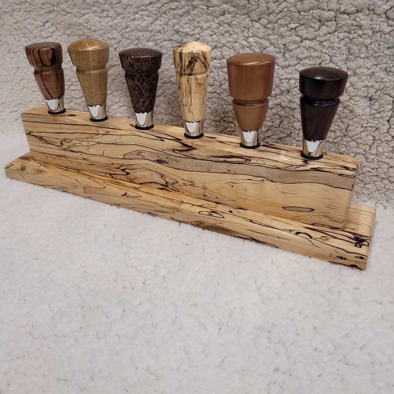 Wine Bottle Stopper Display Stand Made With Exotic Wood Etsy