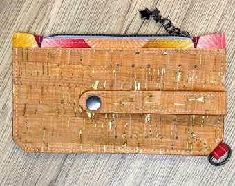 Portafoglio geometrico minimalista in sughero