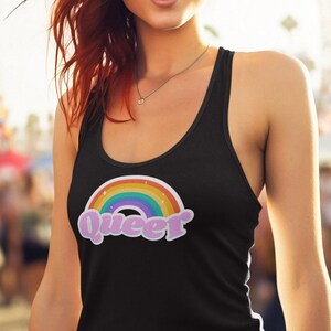 Queer Racerback Tank, Pride, LQBTQ, Rainbow
