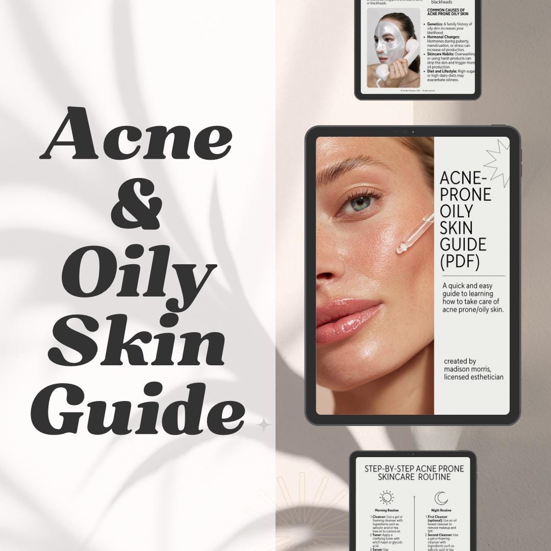 Acne Skincare Guide for Oily Skin, Acne Prone Routine PDF, Oil Control ...