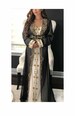 Elegant African Attire Bridesmaid Abaya Dubai Moroccan Kaftan for Women Caftan Long Maxi Formal Beaded Hand Embroidery Zari Work Dresses 