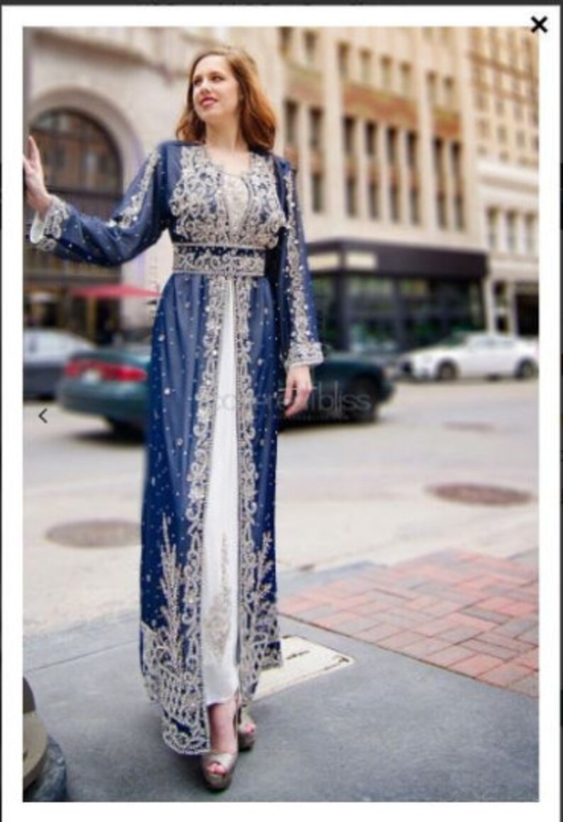 Royal Dubai Moroccan Kaftan Caftan Farasha Jalabiya Wedding Gown Arabic Islamic Fancy Floor Length Dress For Women Gown 