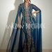 Sale !! Dubai Moroccan Kaftan Fish Cut Arabic Abaya Maxi Hand Beaded Caftan Farasha Floor Length Party Wear Wedding Gown Jilbab Women Dress