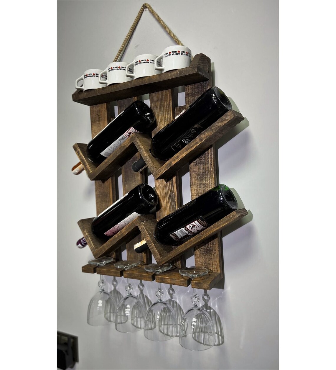 diy zig zag wine rack