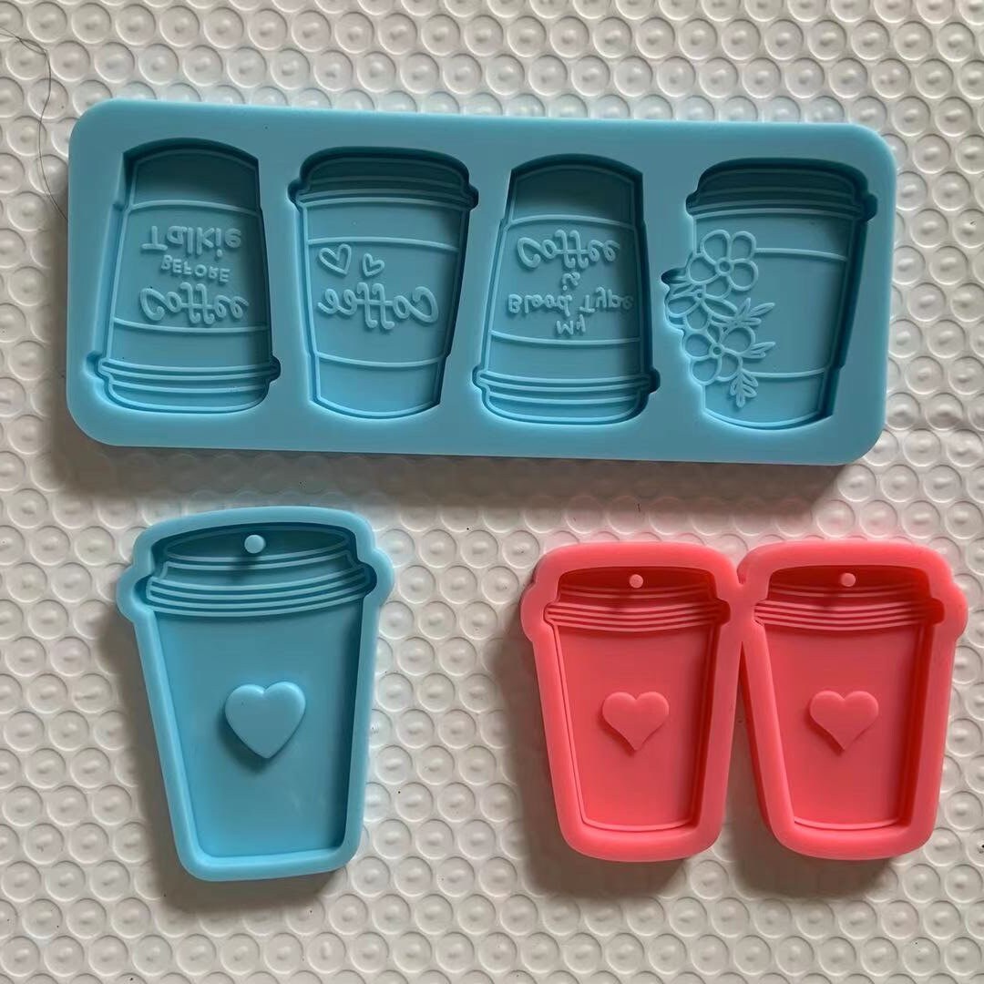 Coffee Cup mold Coffee Cup Keychain MoldResin MoldEpoxy Etsy