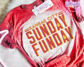 KC football Shirt | Kansas City Shirt | KC Retro Shirt | Sunday Funday Shirt | football tee | Vintage Tie-Dye | chiefs shirt