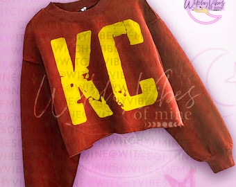 KC football Sweatshirt Shirt | Kansas City Shirt | baseball football tee unisex | crop or not cropped sweatshirt KC Kansas city