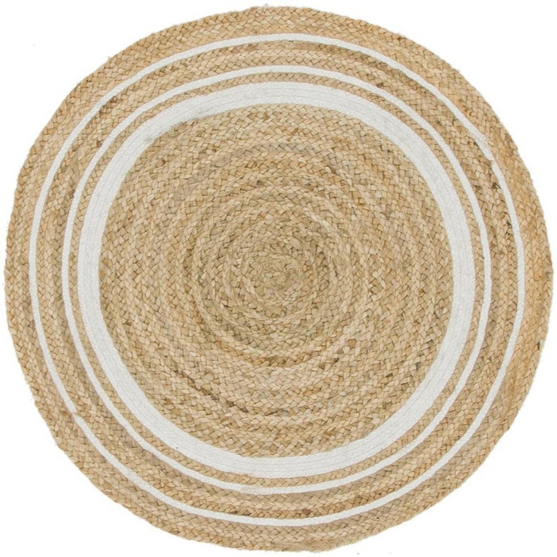 Cotton Jute Round Rugs With Designer Border Handmade & Purely Etsy
