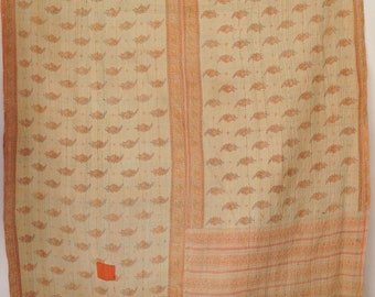 Atemberaubender indischer Kantha Quilt, Premium Qualität superfeine Handarbeit, hergestellt in Indien Kantha Quilts, Boho Kantha Quilts meistverkaufte Artikel