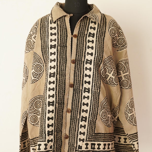 XXL Size Vintage Design Kantha Jacket Cotone Reversibile Ethnic Designer Fashion Winter Coat Eco Friendly Luxury Unisex Winter Jacket