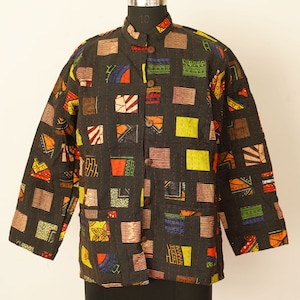 M Size Non-Fiber Thin Indian Handmade Kantha Jacket, 100% Cotton Kantha Jacket, Christmas Gift, Winter Wear, Unisex Jacket image 1