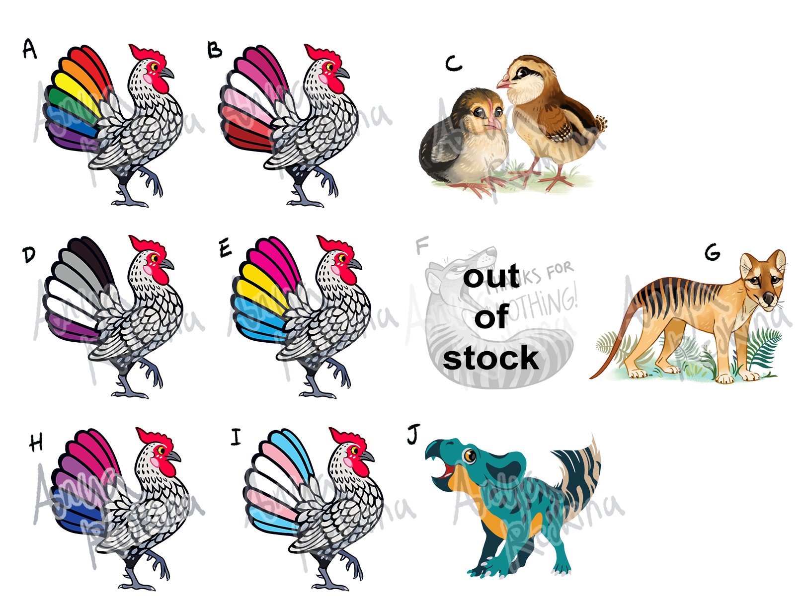 4 Assorted Vinyl Stickers Etsy