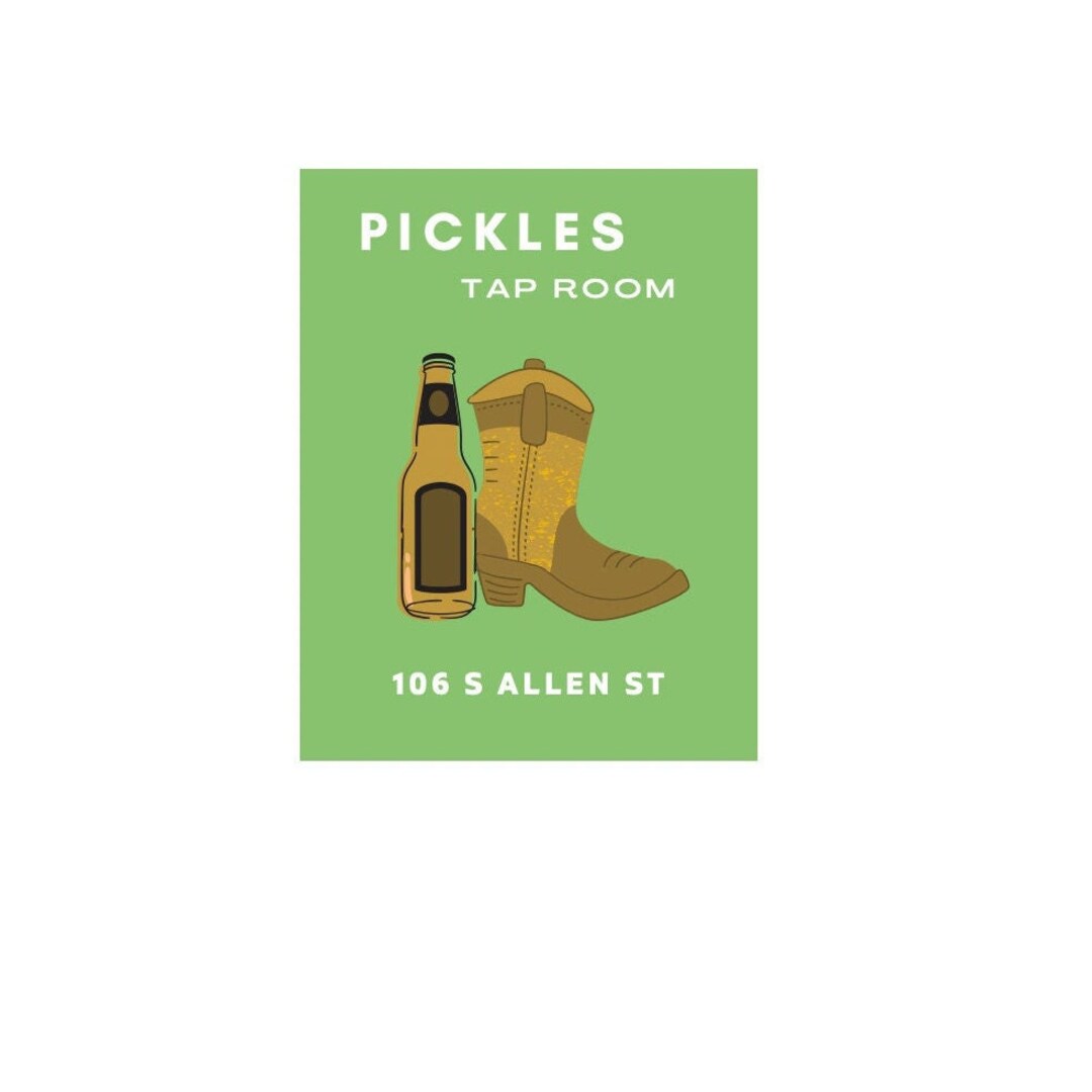 Pickles Tap Room College Town Poster Penn State Digital Download Etsy