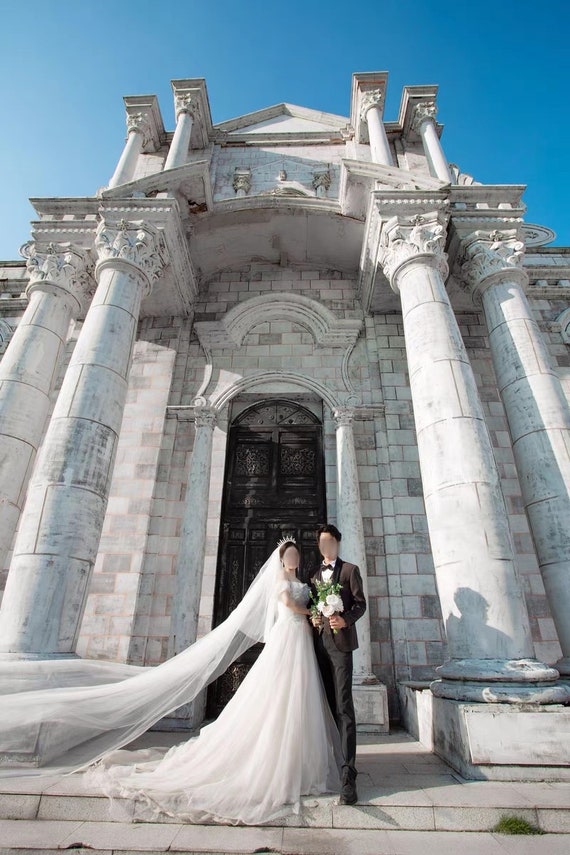 Velo de novia simple / Velo de boda de catedral / Velo de boda de