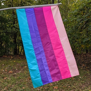 Bi Lesbian Pride Flag - Handmade, Queer Made, Stitched Stripes!