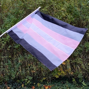 Demigirl Pride Flag - Queer Made, Handmade, Stitched Stripes!