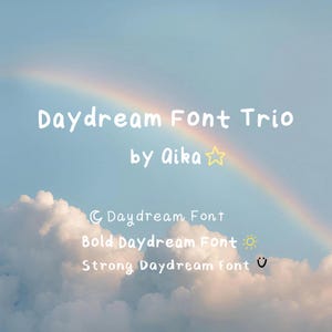 Daydream Fonts by Aika | Digital Download Font | Cute Handwritten Font | Journaling