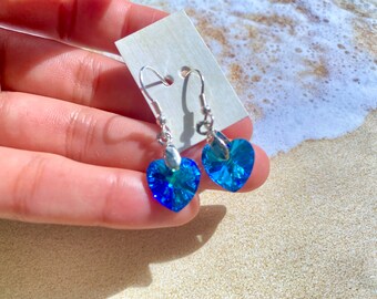 Heart of the Sea Silver Drop Earrings l Jewelry l Mermaid
