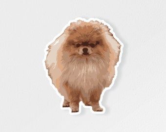 Pomeranian Planner Sticker – Glossy Dog Journal & Scrapbook Decor for Pet Lovers