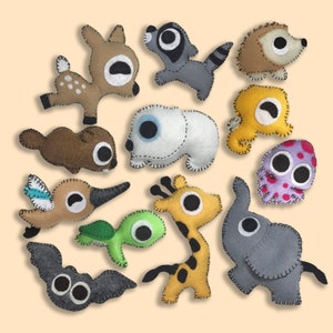 Simply Small Set of 12 Felt Animal Patterns PDF image 1