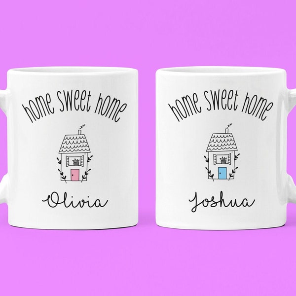 Housewarming Gift For Couple, Housewarming Gift First Home Personalised Housewarm Gift, His And Hers Mugs, Our First Home Mugs, New Home Mug