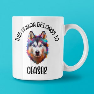 Personalized Husky Mug, Siberian Husky Lover Gift