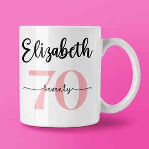 70th birthday mug for women, 70th birthday gifts for women, 70th gifts for women, Birthday gift for 70 year old woman, Personalised Mug Gift
