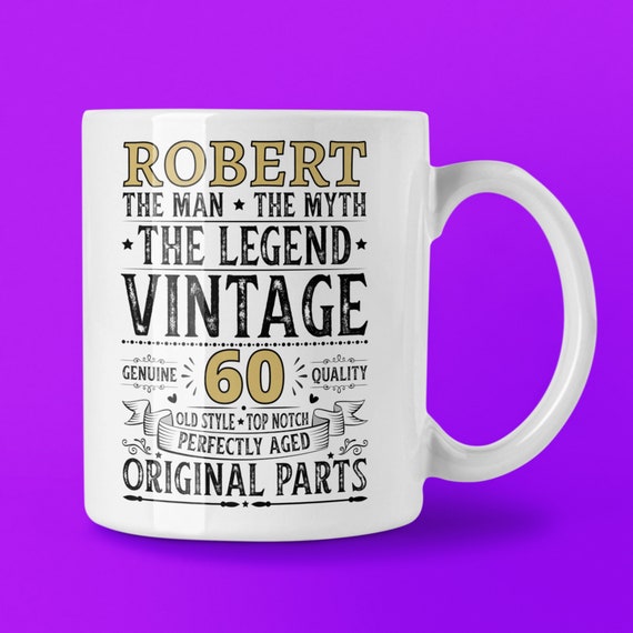 60th Birthday Personalized Gift, 60th Gift For Him Grandpa Personalised Name Gift 60 Birthday Coffee Mug 60 Bithday Celebration 60th Tea Cup