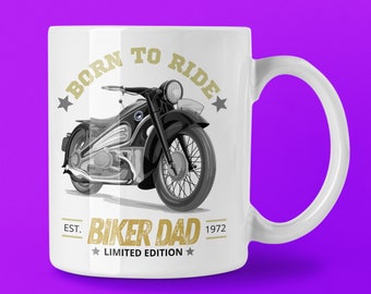 50th Birthday Motorbike Gift Biker Dad Coffee Mug Motorbike - Etsy
