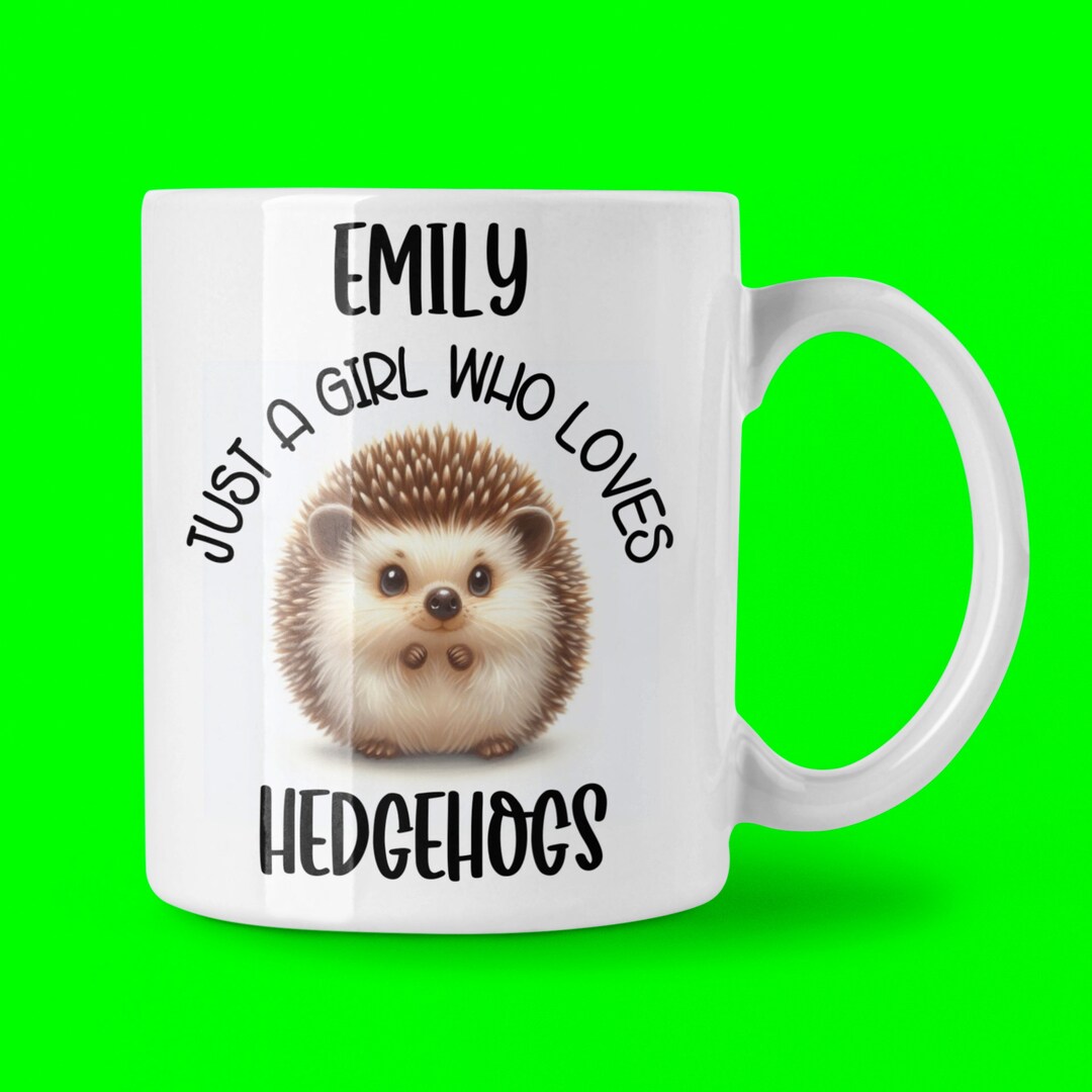 Hedgehog Mug Personalised Birthday Present Hedgehog Hedgehog Etsy UK
