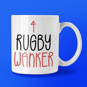 Funny Birthday Gift Idea For A Male Rugby Player, Rugby Fan Coffee Mug,Cheeky Fun Workmate Rugby League / Union Present,Rude Adult Humour