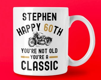 60th Birthday Gift Personalised, 60th Gift For Him, 60th Birthday Mug Custom, Gift For 60 Year Old Man, 60th Coaster, 60th Birth Day Present